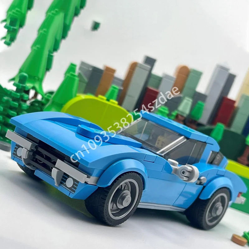 

196pcs MOC Bowtiess Corvettess C2 City Champions Super Car Building Blocks Christmas toy Gift Space imagination up Education