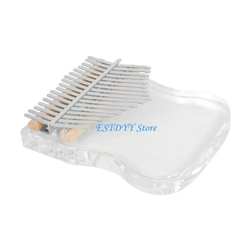 G6DE المحمولة 17 مفاتيح بيانو كاليمبا صغير واضح كريستال فنجر البيانو الإبهام البيانو آلة موسيقية هدية الكريسماس للأطفال