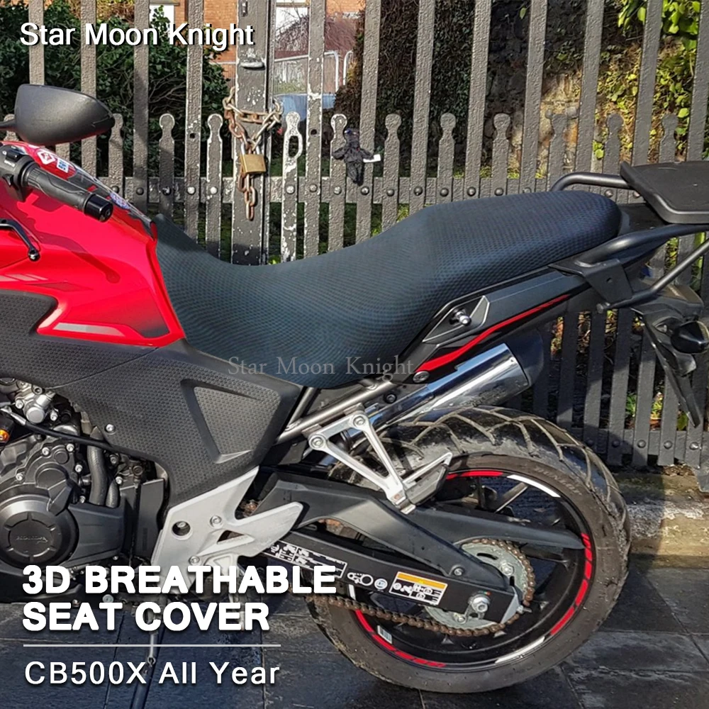 

For Honda CB500X Breathable Summer Cool 3D Mesh Motorcycle Motorbike Scooter Seat Cushion Anti-Slip cover Grid protection pad