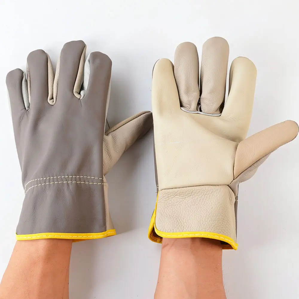 Full Leather Welding Gloves Durable Professional Safety Protection Gear For Lianfang Building Site Repair Driving Wear