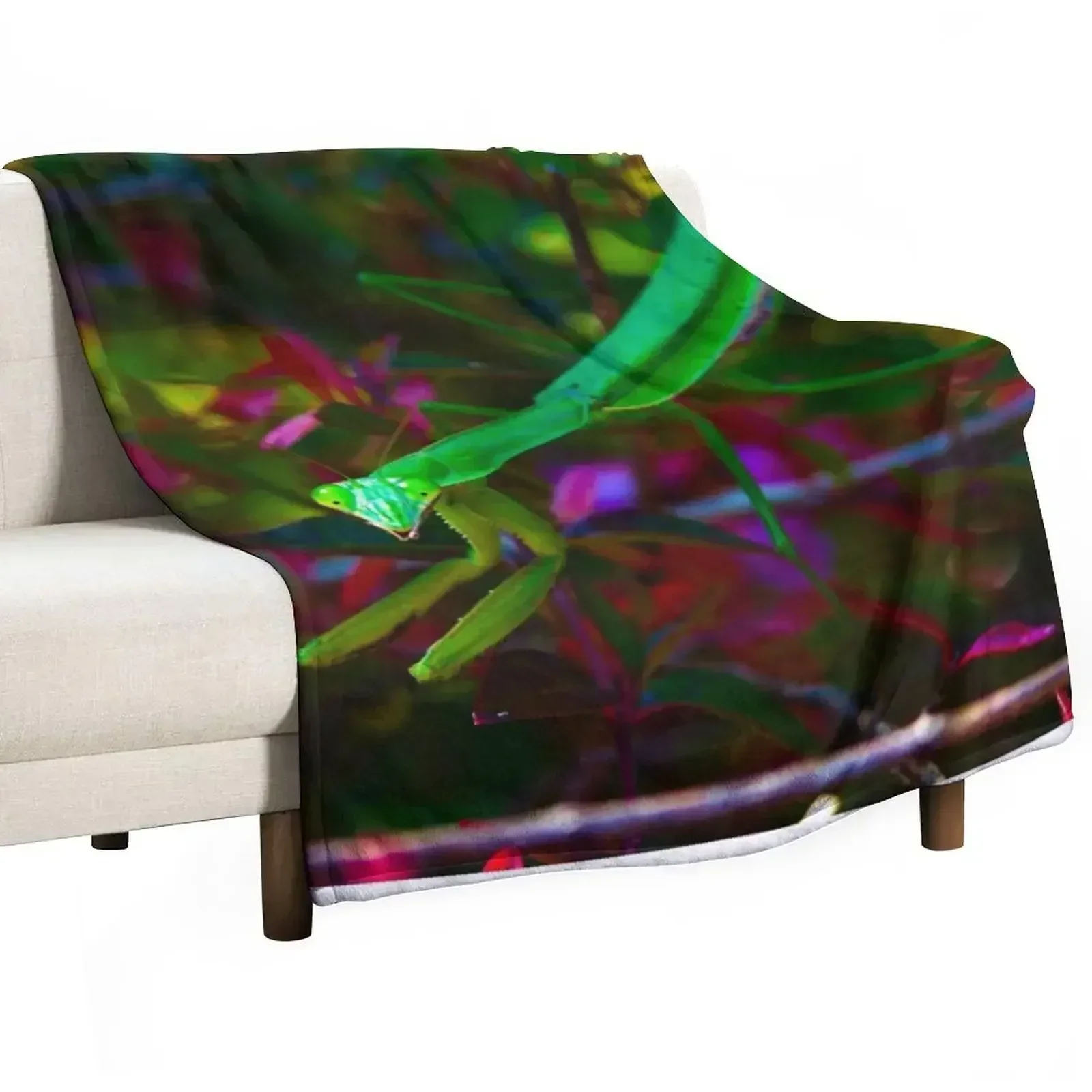 Praying Mantis Throw Blanket Flannels Summer Beddings Multi-Purpose Decorative Beds Kid'S Summer Blankets