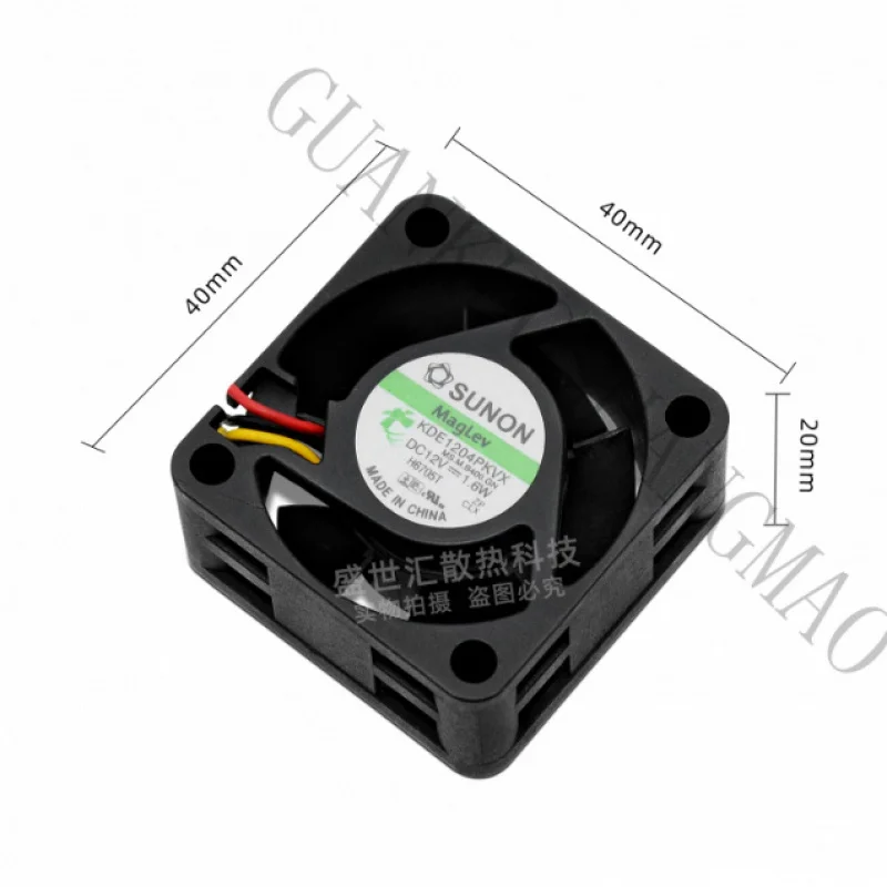 HJY 1 PCS SUNON Fan KDE1204PKVX DC12V 1.6W 4020 4cm 3-PIN Cooling Fan Switch Fan