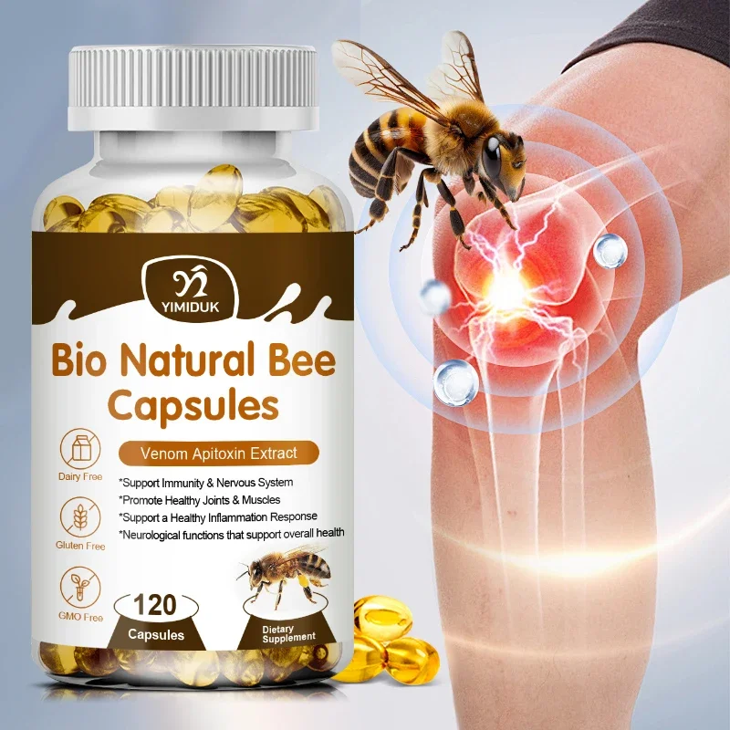 Natural Bee Venom & Glucosamine Capsules, Supports Joint Mobility, Arthritis Relief, Muscle Comfort & Overall Body Wellness