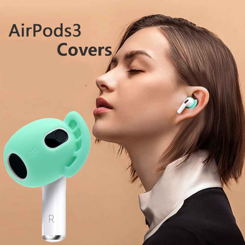 Case For Airpods3 Cushions Ear Pads Caps Earpads Eartips Cover Wireless Bluetooth Silicone For Iphone Earphones
