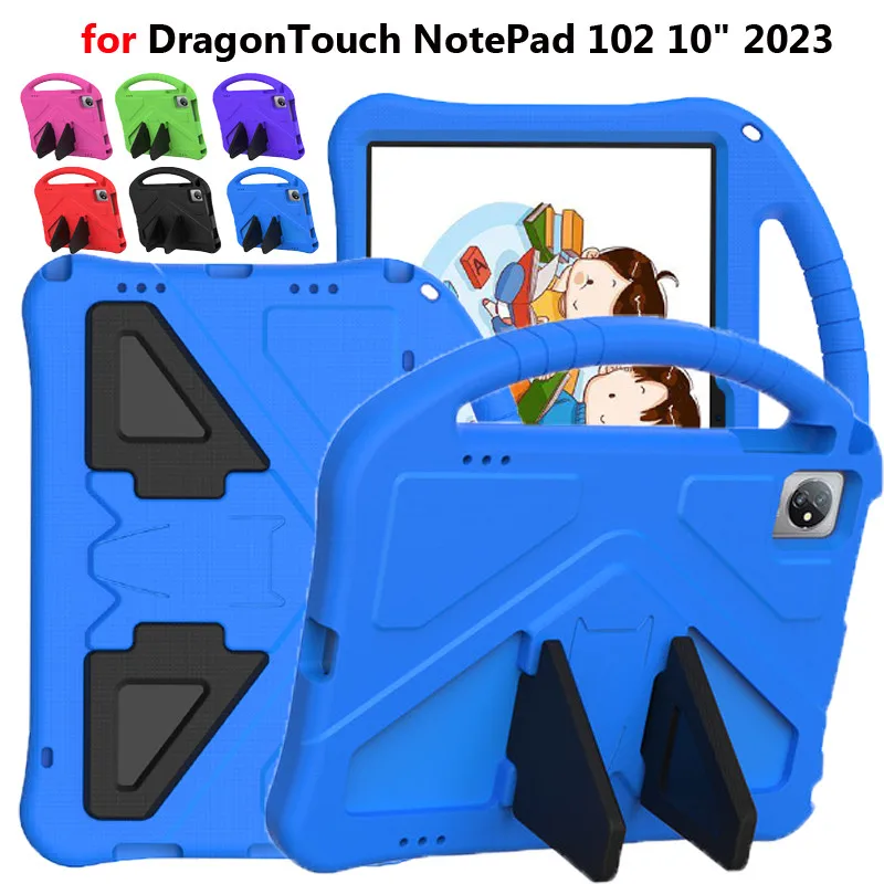 

Чехол для DragonTouch NotePad 102 10 дюймов, 2023, корпус из ЭВА, портативный противоударный, противоударный, мягкий силиконовый защитный чехол-подставка