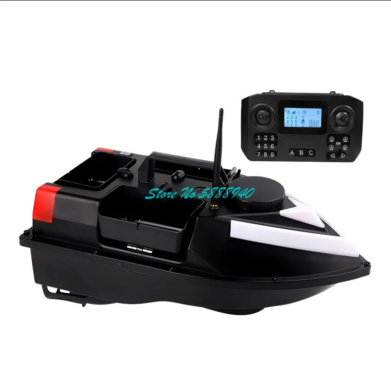 100GPS Positioning Waterproof Remote Control RC Bait Boat 500M 2KG Auto Return Cruise 7 Color LED Light 3Hopper RC Fishing Boat