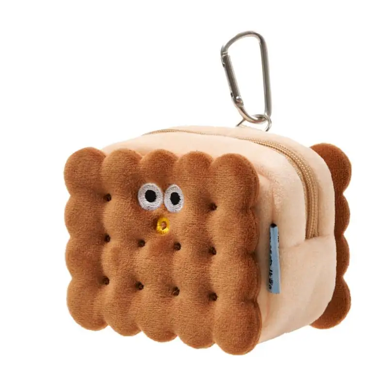 

Dog Poop Bag Dispenser Dog Poop Bag Zipper Pouch Walking Accessory With Carabiner Clip Cookie Shape Small Pouch For Outdoor