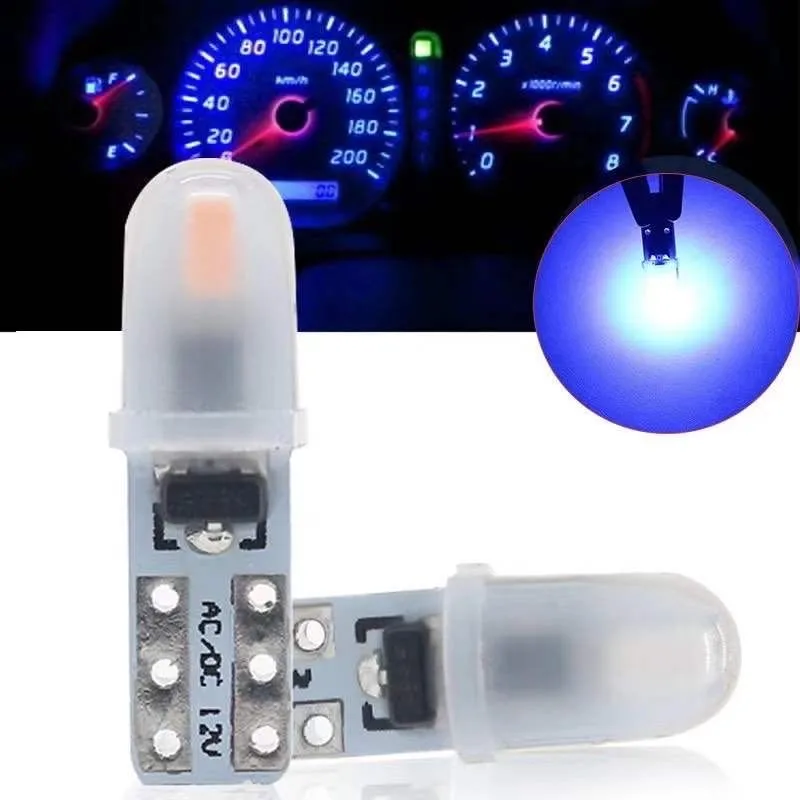 

Светодиодная лампа T5, автомобильная приборная панель, освещение 2 3014 SMD, лампа для чтения приборной панели, без полярности, белый, 12 В постоянного тока