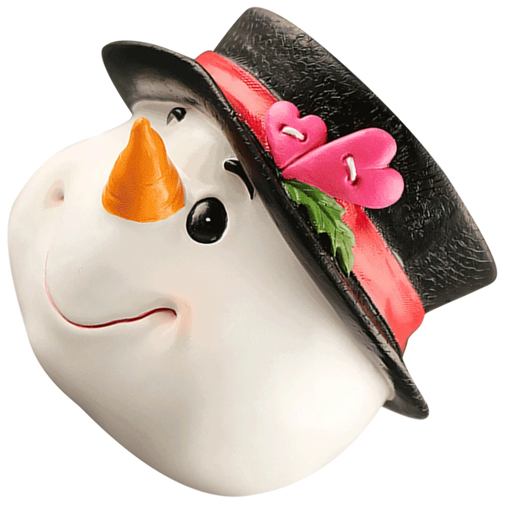 

Christmas Snowman Resin Decor Mini Snowman Statue Xmas Tabletop Party Decoration Ornament Christmas Figurine Indoor