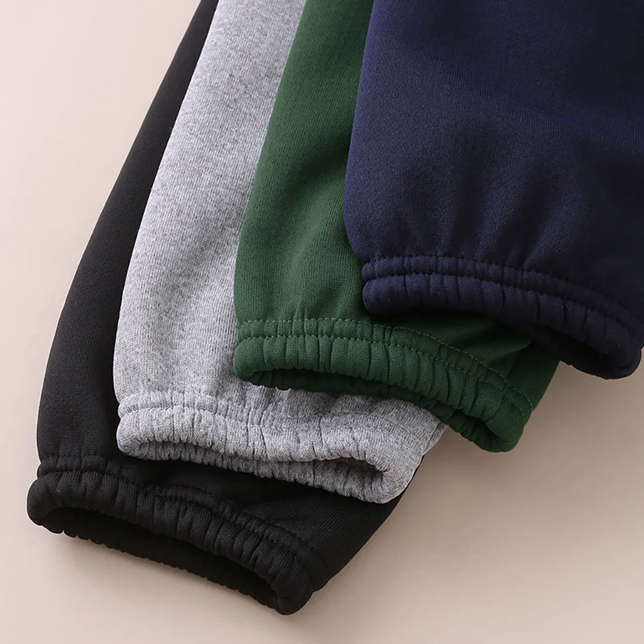 Herbst Und Winter kinder Korallen Fleece Verdickt Warme Einfarbig Sport Hosen Für Jungen Und Mädchen Beiläufige Laufende Jogginghose – Detail 7