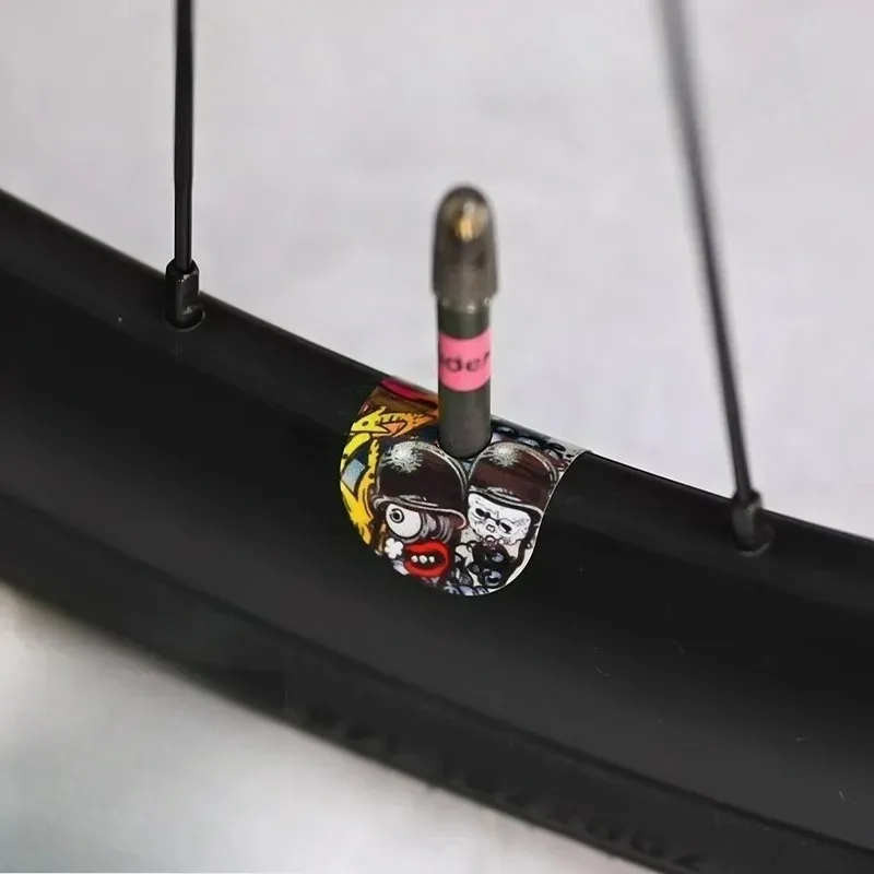 3Pcs One Piece, Bicycle Sticker, Air Nozzle Sticker, Graffiti Concealer Sticker, Universal Bicycle Tire Cover Sticker