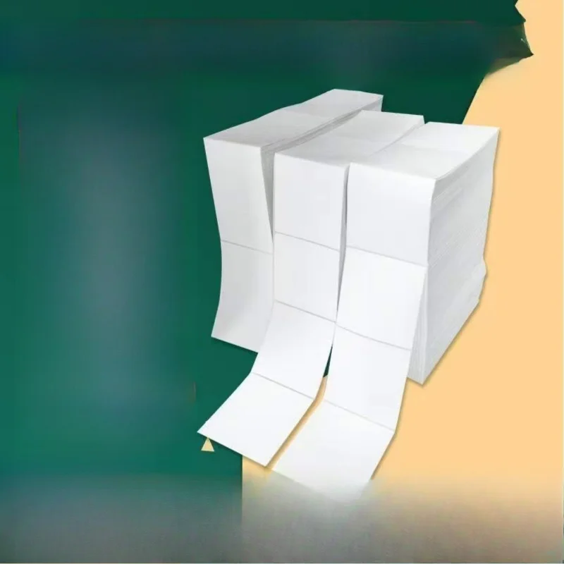 Thermal Label Paper Three Proof 100*150 Folded Packaging E Packet Shipping Sticker Self Adhesive Printing Label Shipping Sticker