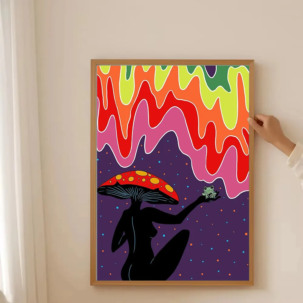 خمر زهرة نباتية قماش جدار الفن يطبع ديكور المنزل غرفة المعيشة غرفة نوم الجمالية النباتية الأزهار الطبيعة Cottagecore وول #3