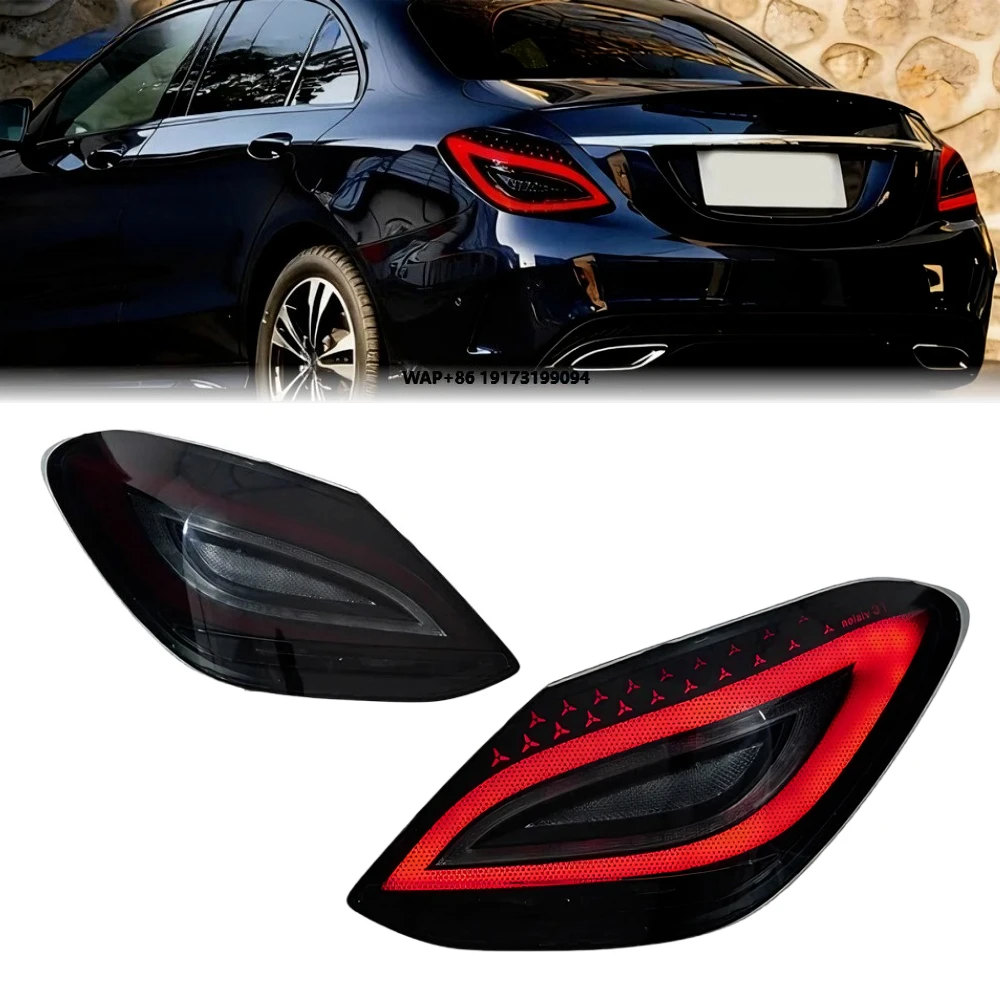 

W205 Taillights LED 2015-2021 Tail Light C300 C260 with CLS Style Design LED Rear Lamps Plug and Play