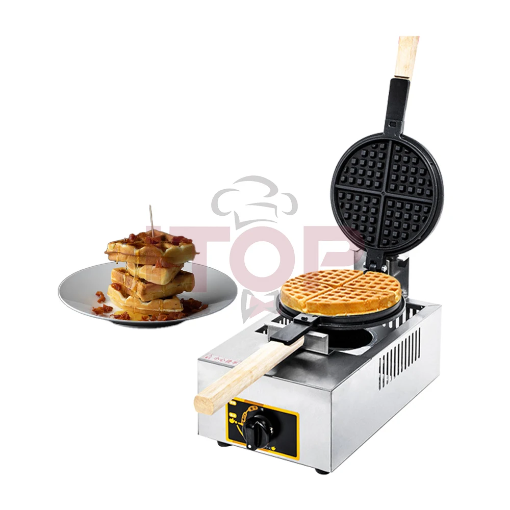 Multifunctional Gas Bubble Waffles Machine Puff Cake Mold Ice Cream Cone Maker with Double Plates
