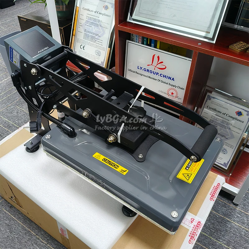 

LYBGACNC Термопресс Полуавтоматическая футболка Теплопередача для художественных работ Горячая печать Цифровая глажка Опционально 2530/3345/3838