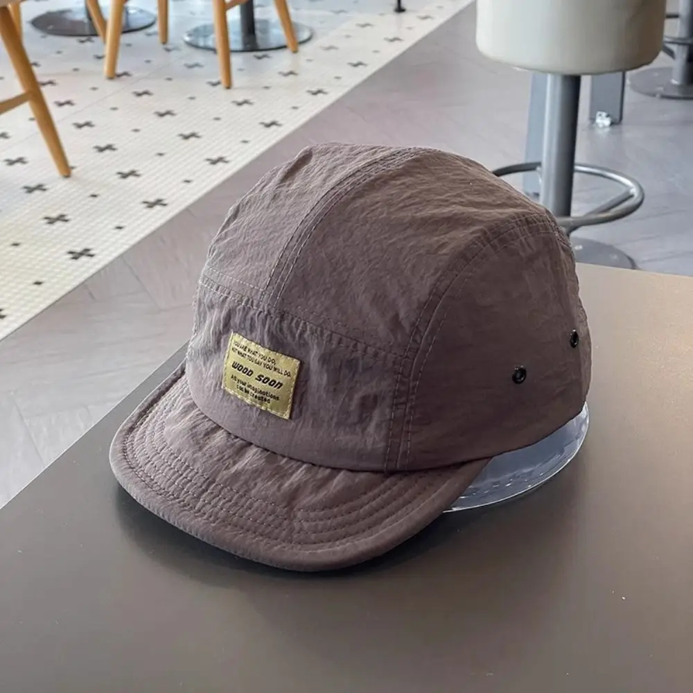 Simple Japanese Short Brim Baseball Cap Cotton Hiphop Casual Peaked Cap All-Match Soild Color Quick-Drying Baseball Cap Outdoor