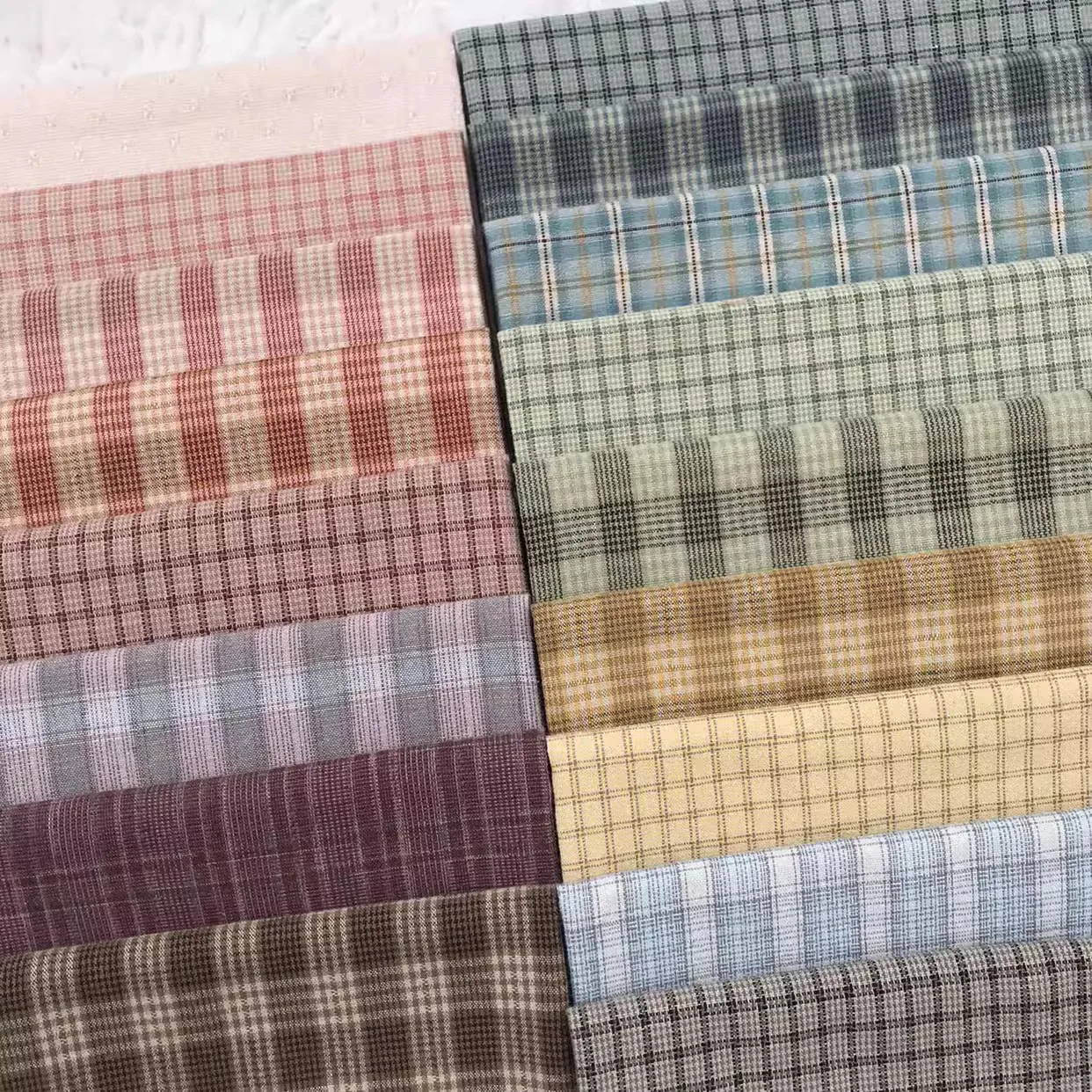 DIY Japan Little Cloth Group Yarn-dyed Fabric,for Sewing Handmade Patchwork Quilting ,grid Stripe Dot 50x70cm Random