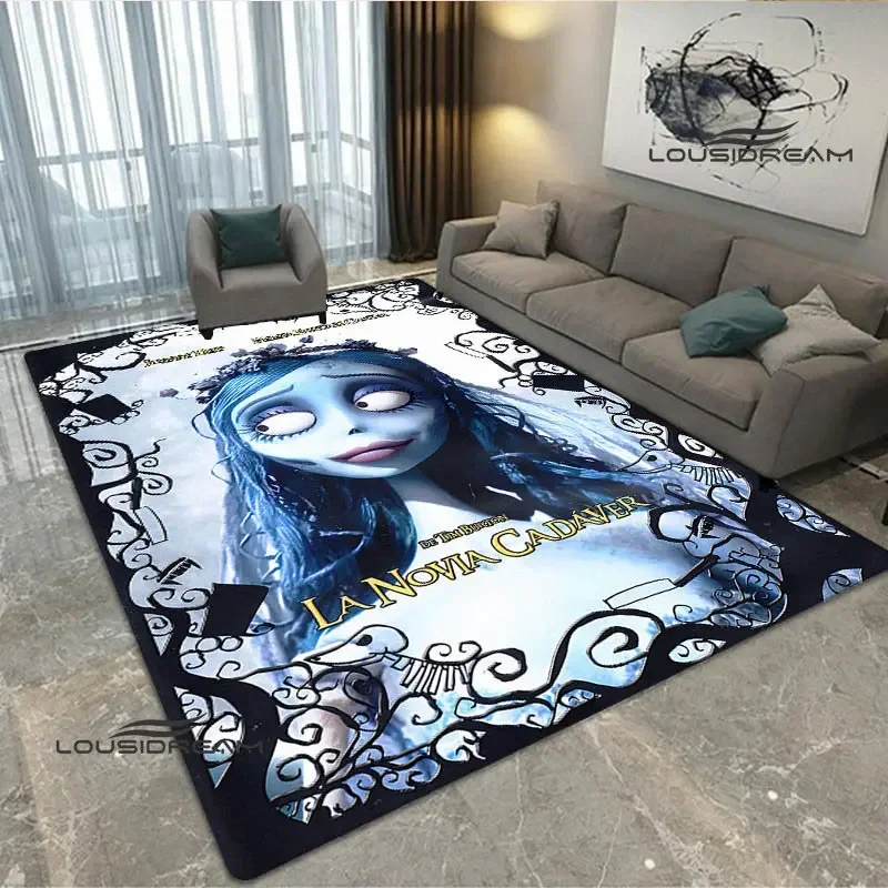 Corpse Bride Tim Burton Print Carpet Living Room Bedroom Beautiful Carpet Anti-Slip Door Mat Photography Props Birthday Gift