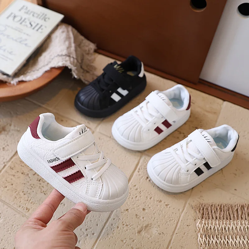 Kids'Casual Shoes Fashion Autumn Sports Shoes For Children Anti-slip Breathable Soft Bottom Designer White Black Size 21-30