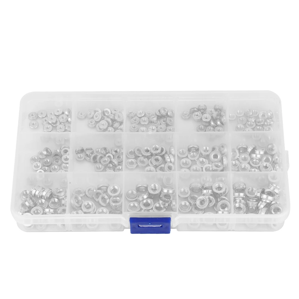 300pcs Nuts Pressure Riveting Self Clinching Nuts Metal Fastener Tool