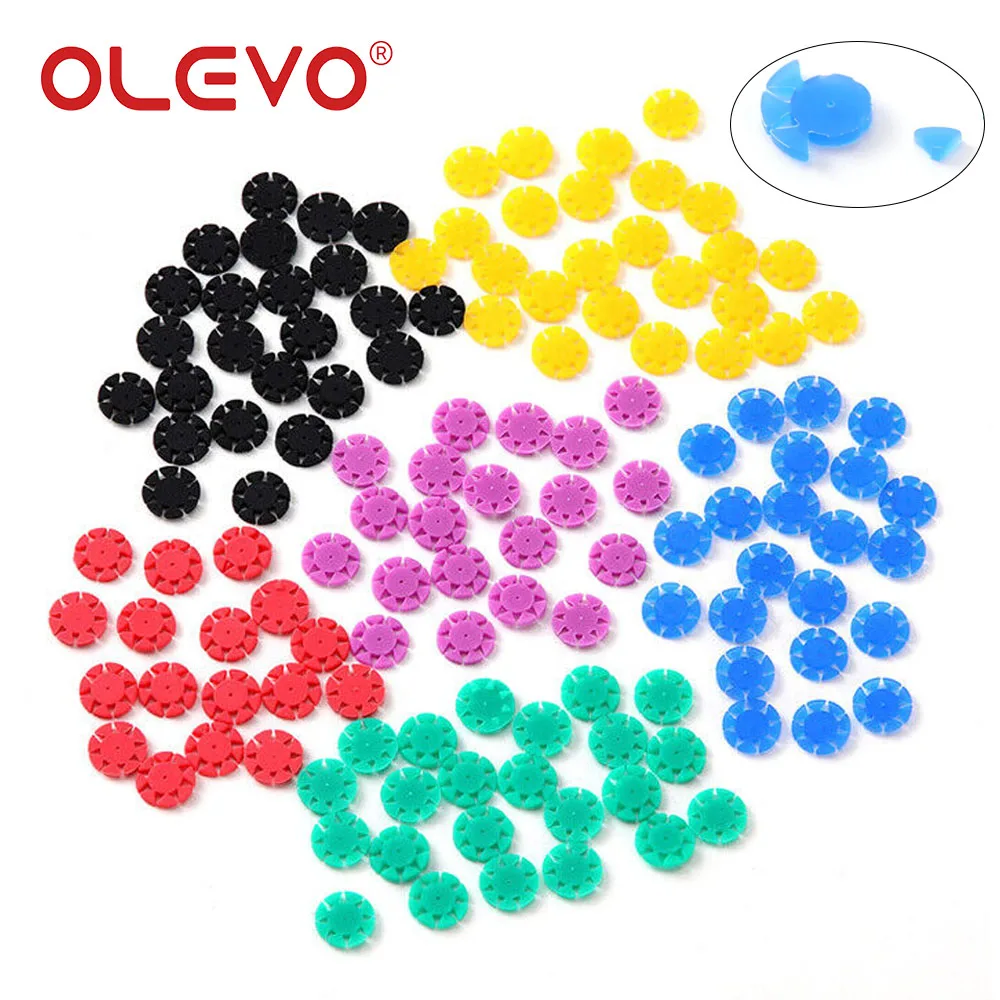 OLEVO 100 Pcs Dental Endo Root Canal Files Stopper Disinfection Marking Circle Ring Counting Silicone Dentistry Instrument Tools