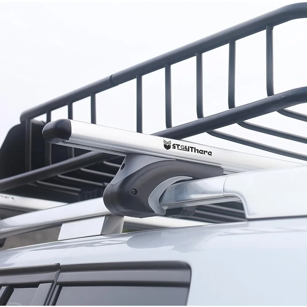 Universal Car Roof Rack Cross Bars 56" Aero Aluminum Adjustable for Most Vehicles with Raised Side Rails, 200 lbs Load Capacity