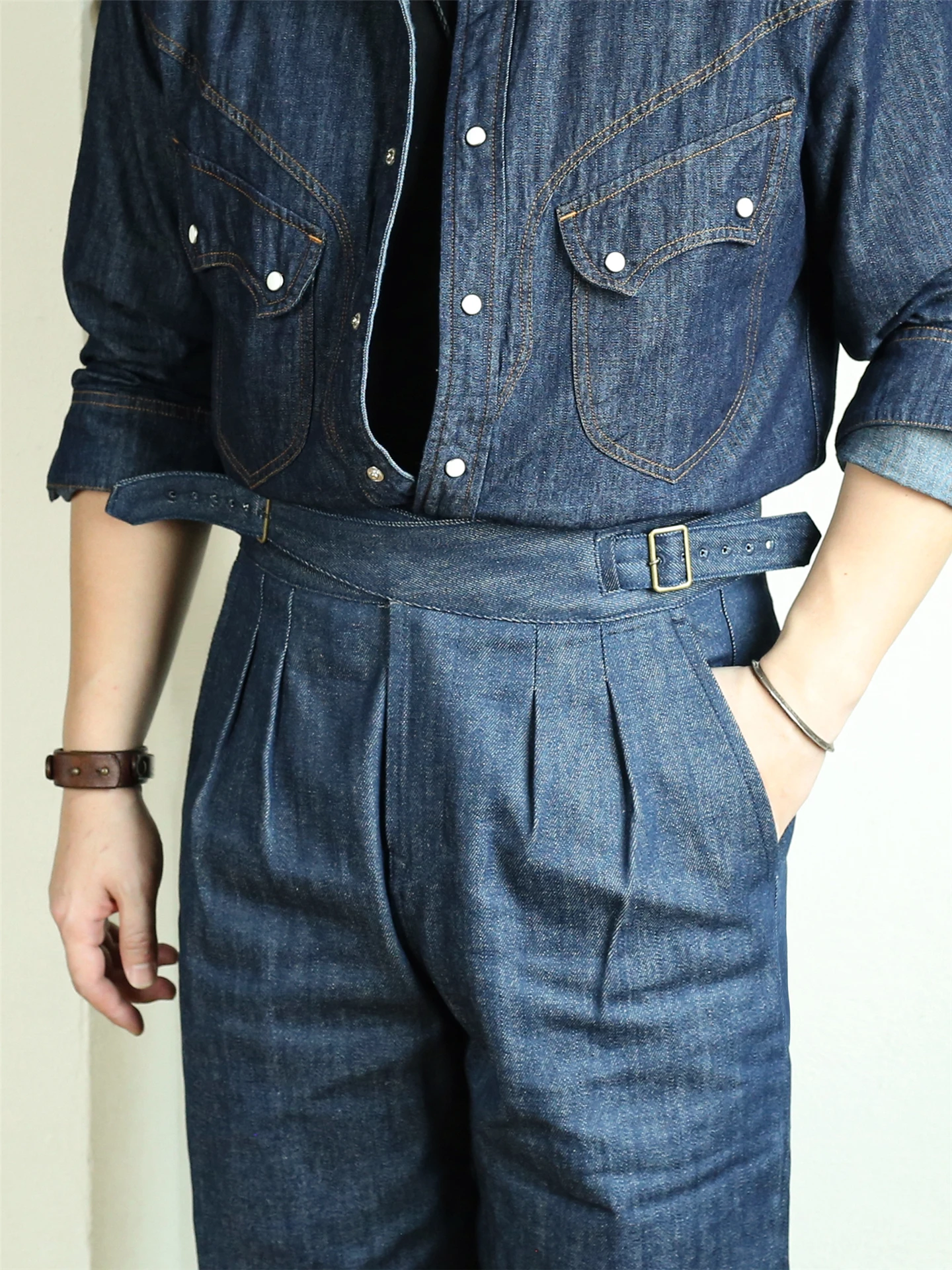 

High Waist Straight Leg Original Denim Men's Jeans Autumn Winter Casual Comfortable Cotton Trousers Anti-Wrinkle Resistant