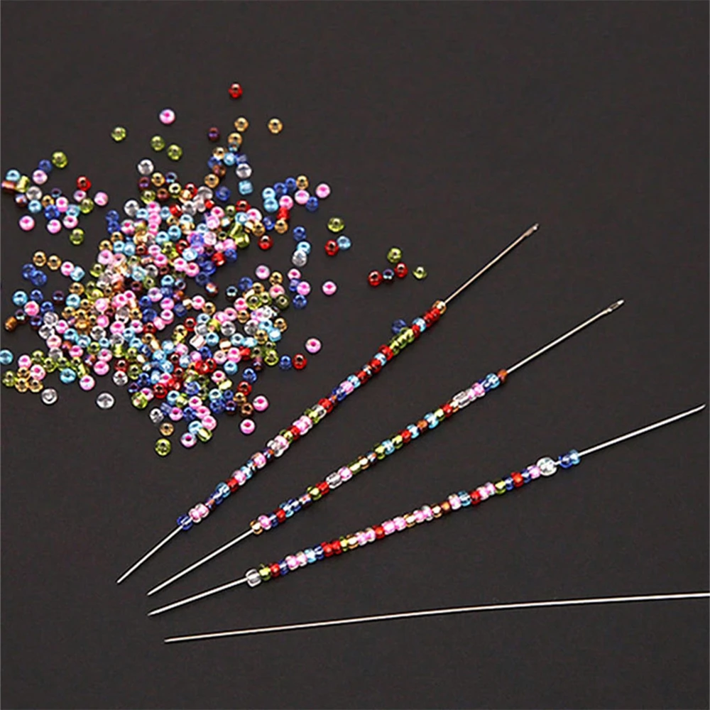 10pcs Metal Beading Needles For Beads Threading String Tambour/Jewelry Bracelet Necklace Making Pins Cord Tools