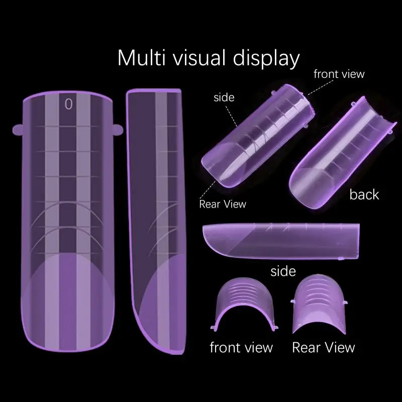 140 pçs/caixa formas de unhas conjunto colorido formas de unhas completas moldes superiores dicas para unhas formas de extensão de gel falso molde de construção ferramenta da arte do prego