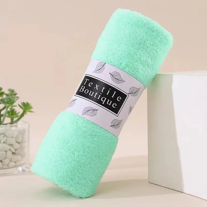 Adult Baby Facial Care Daily Care Coral Fleece Towel Thickened Absorbent Large Towel Soft And Comfortable Essential For Home