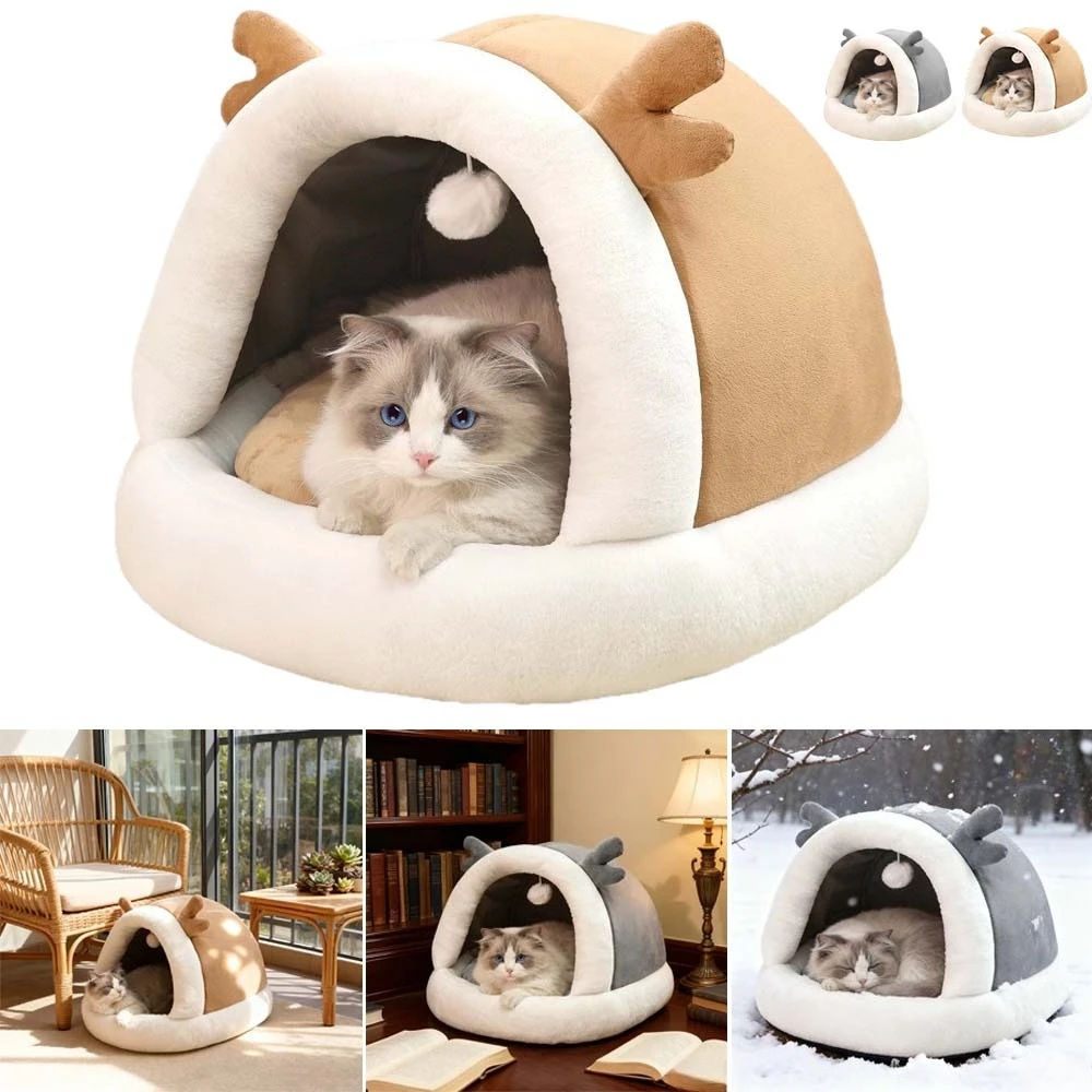 

Super Soft Cat Nest Bed Winter Warm Bed Pet Basket Cozy Kitten Lounger Cushion Pet House Cave for Puppy Kitten Cama Para Perros