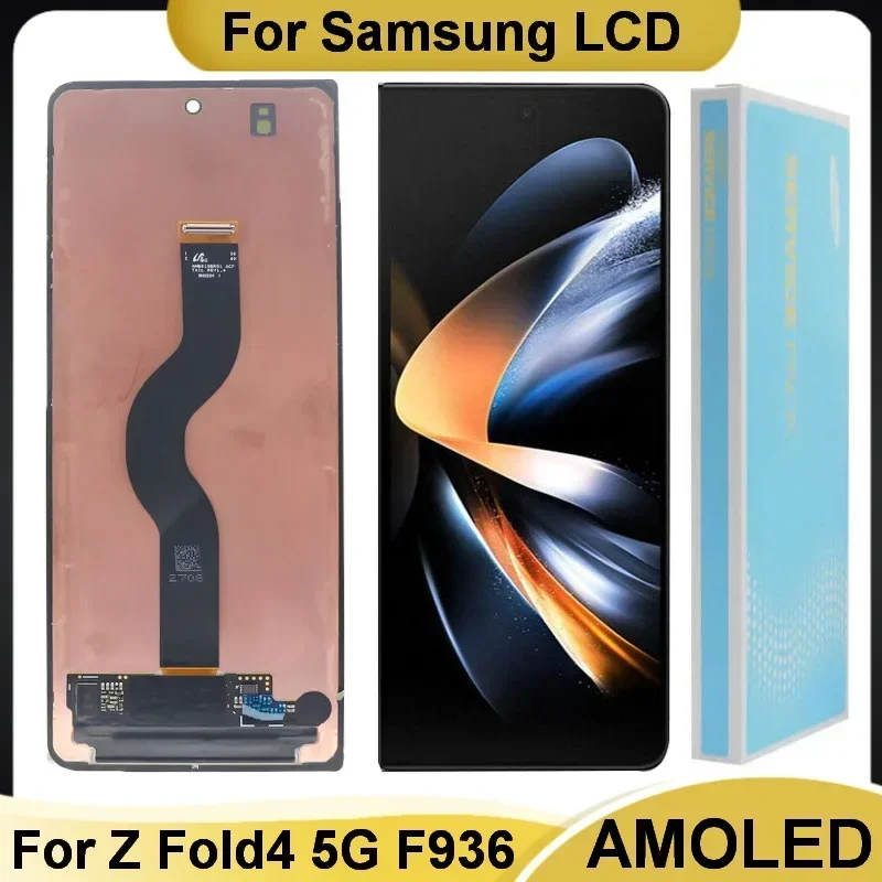 AMOLED For Samsung Galaxy Z Fold4 5G Screen F9360 F936B F936U SM-F936DS for Z Fold 4 LCD Display Touch Screen Digitizer Assembly