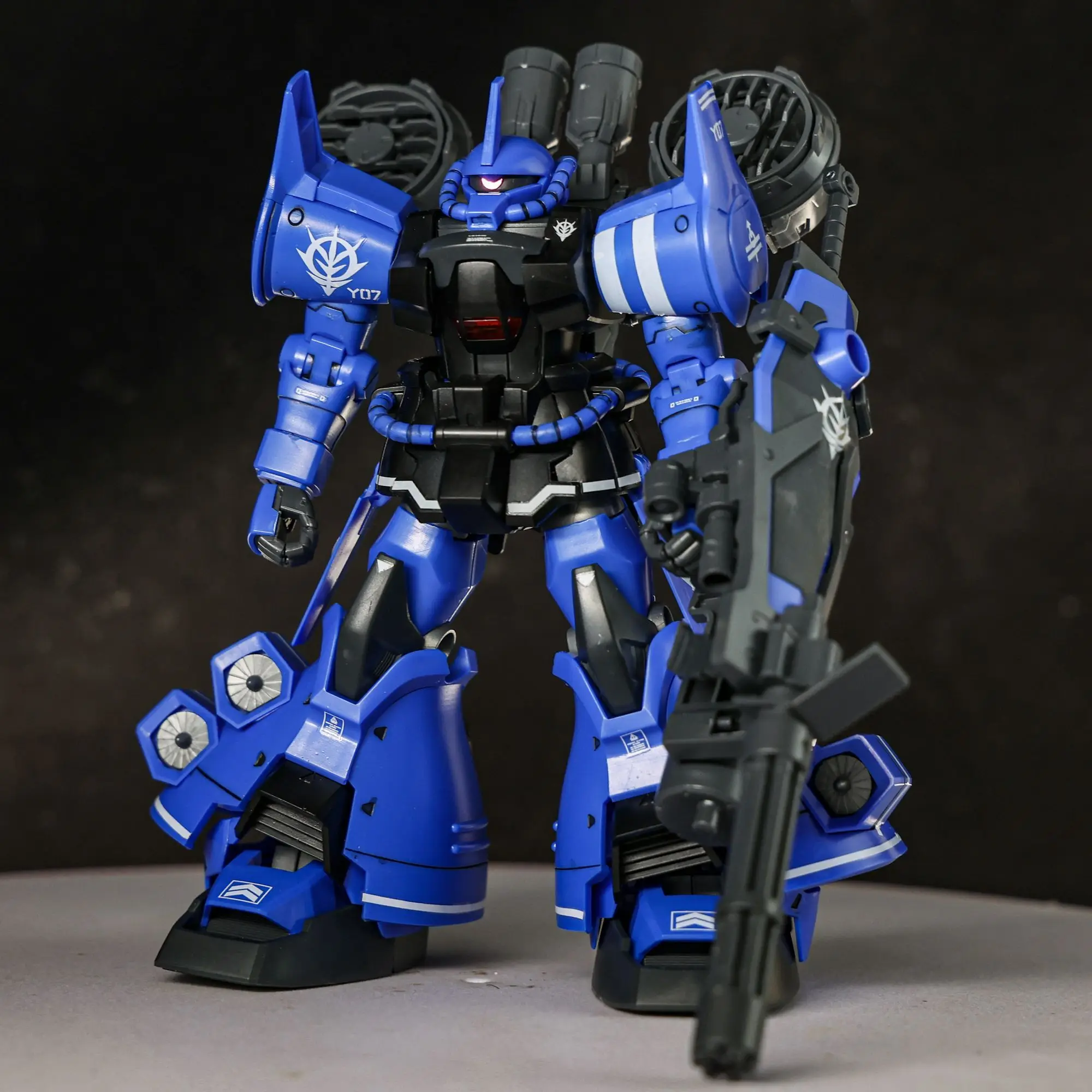 Star HG 1/144 MS-07B-3 Gouf With Fly Bag White Blue Color Custom B3 Assembly Model Kit Action Figure Customized Plastic Model