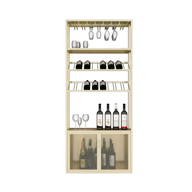 

custom.Retail store custom metal frame shelves multi function liquor wall cabinets for red wine shop display