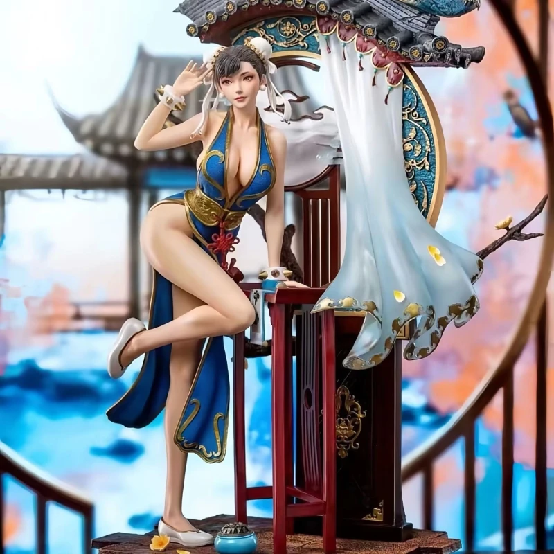 Street Fighter Figure Chun Li Action Figure Street Fighter5 Tes Figurine Pvc Statue Desk Model Doll Room Ornament Collection Toy