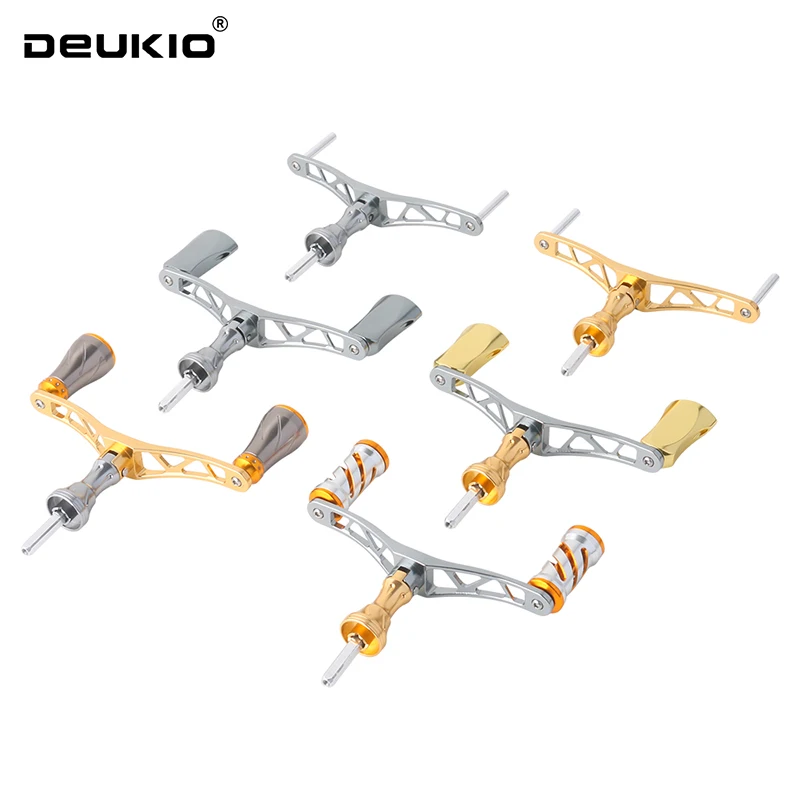 DIY Lightweight Metal Double Handles Handle for S Brand Spinning Fishing Reel Knobs Fishing Reel Fishing Accessory