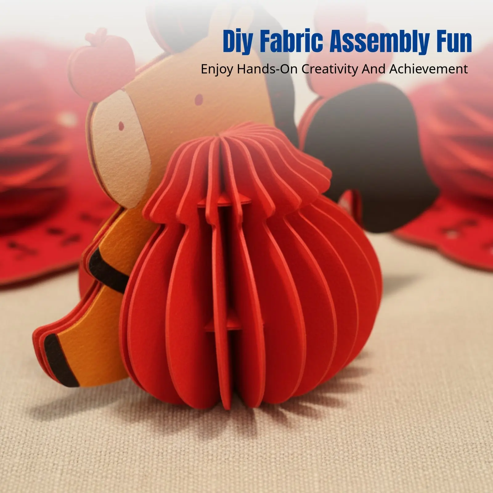 

Декоративная 3D-лошадка-качалка из ткани «Год Лошади», креативное украшение к Китайскому Новому году, для гостиной, приёмной, подарок