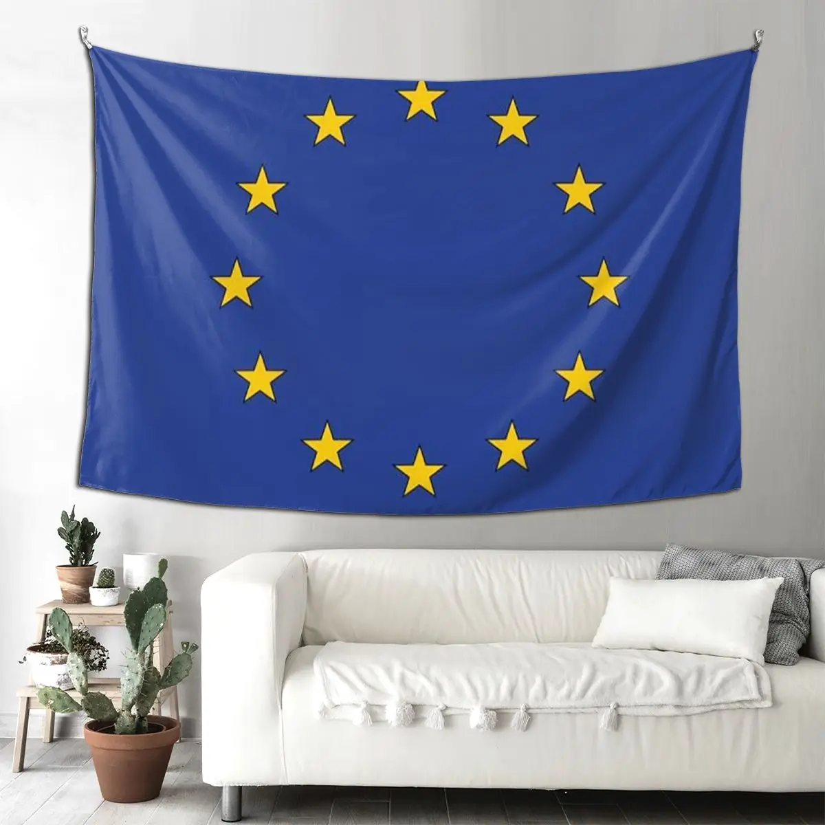 

European Union EU Flag Tapestry Art Wall Hanging Aesthetic Home Decoration Tapestries for Living Room Bedroom Dorm Room