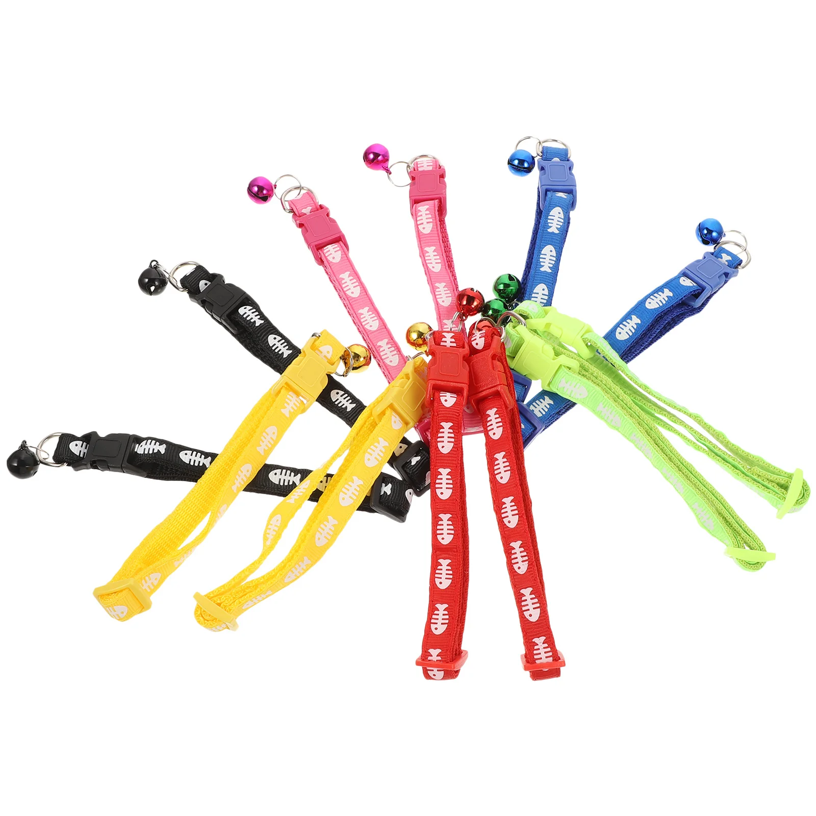 

12pcs Pet Collar For Cats Dogs Adjustable Chic Design Comfortable Decorative Colorful Collar Holiday Party Photo Shoot Accessory