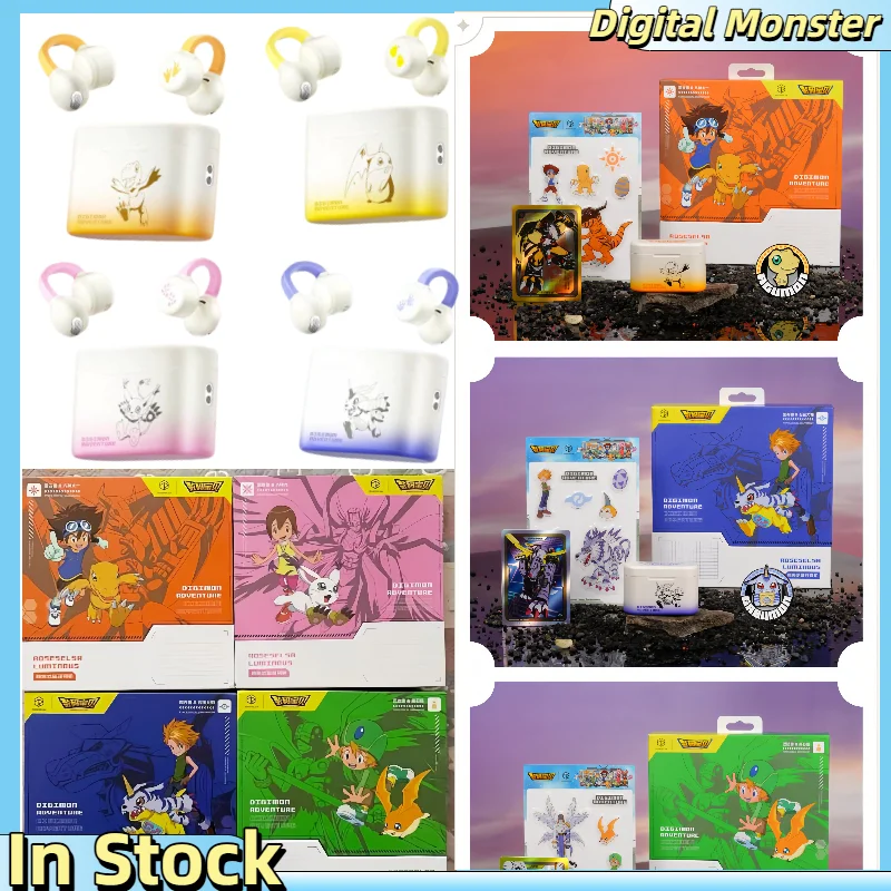 2026-new-official-genuine-digital-monster-ear-clip-sport-bluetooth-earphones-agumon-gabumon-hikari-tailmon-anime-peripheral-gift