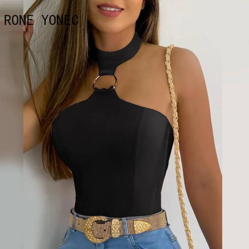 Women Chic Sexy Solid Halter Sleeveless Summer Casual Sexy Camis Crop Tops