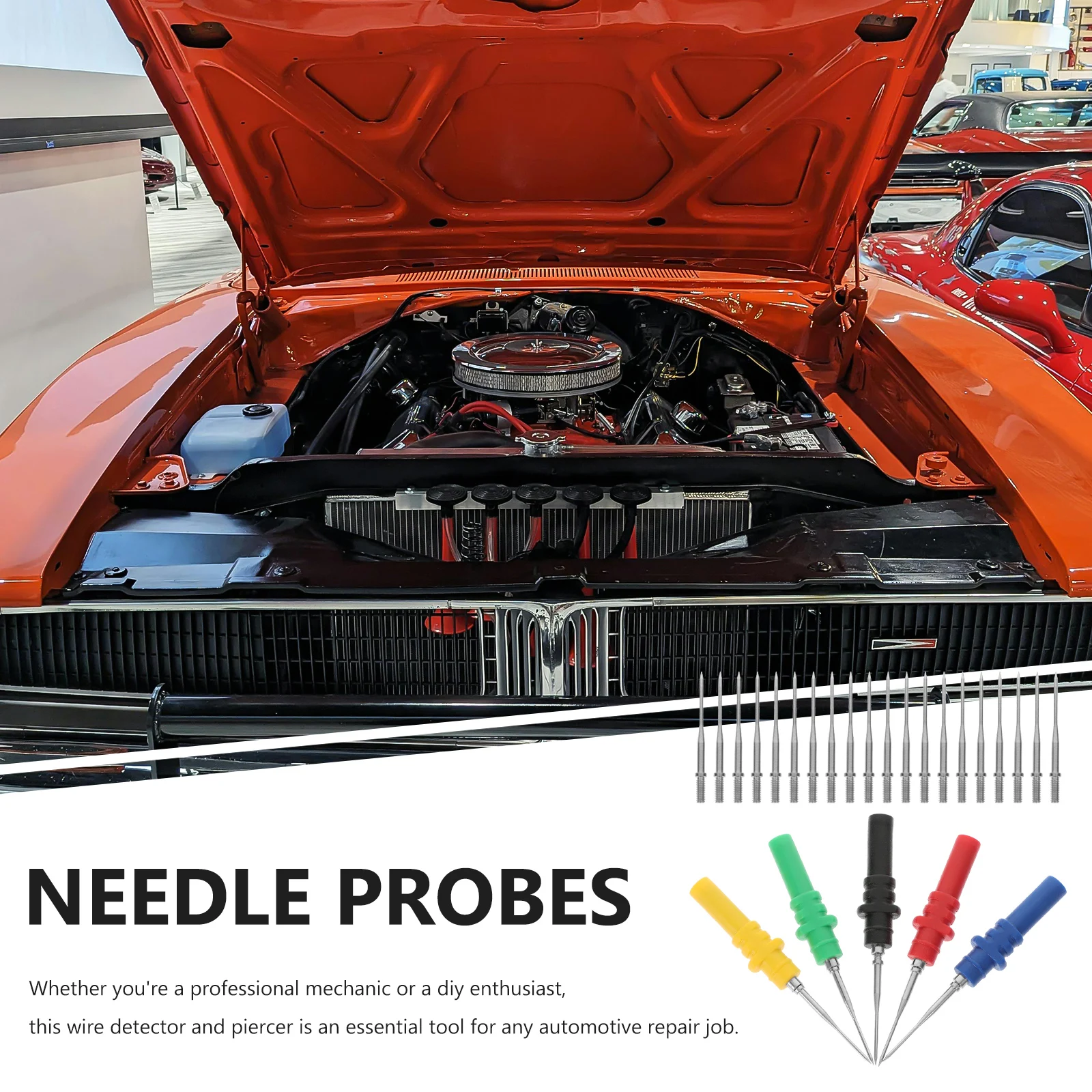 

1Set Wire Piercing Needle Probe Automotive Circuit Tester Non-Destructing Multimeter Detection Tool Wire Piercing Probe