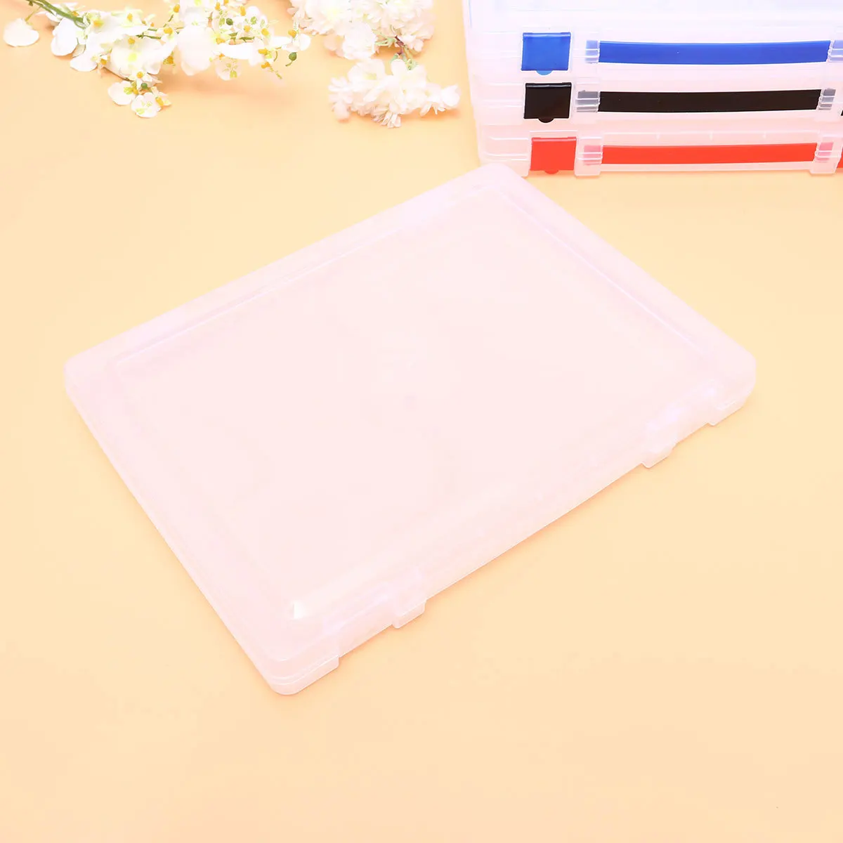 Transparent Document Storage Holder Lightweight Paper Filling Box for Important Files Document Storage Box File Case