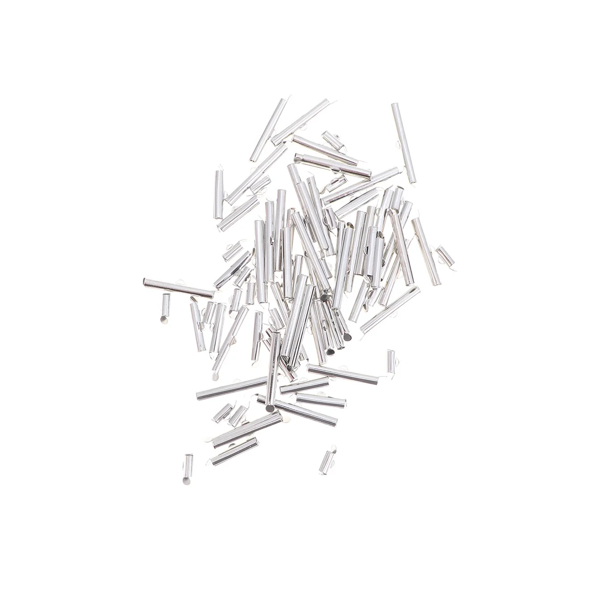 100Pcs Brass Tube Spacer Beads for Jewelry Making DIY Earrings Necklaces Bracelets Handmade Accessories Metal Tube