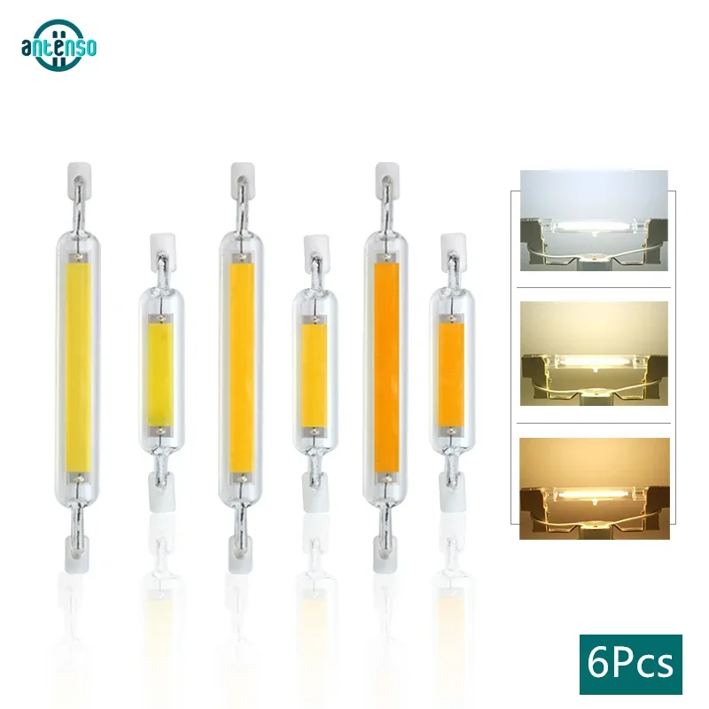 

6Pcs/Lot LED R7S Glass COB Tube Bulb 5W 10W 20W 78MM 118MM Corn Lamp 110V 220V High Power J78 J118 Replace Halogen Light Lampada