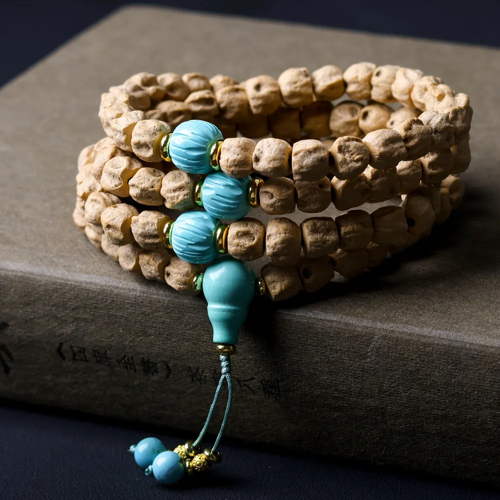 

Kashiwagi Seed Bracelet Imitation Turquoise Accessories Men's and Women's Necklaces High Density Prayer Beads Handheld Bracelet