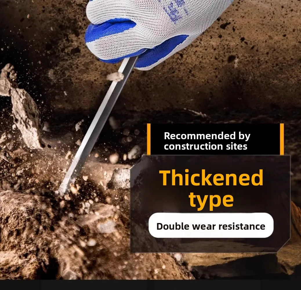 Labor insurance gloves wear-resistant and non-slip construction site work labor work nitrile coated rubber guantes moto luva