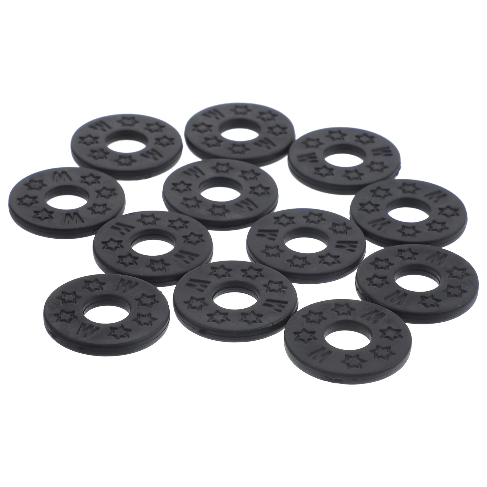 

12pcs Guitar Strap Locks Black Silicone Washers Non-slip Durable Bass Protector Electric Acoustic Accessories Strap Blocks