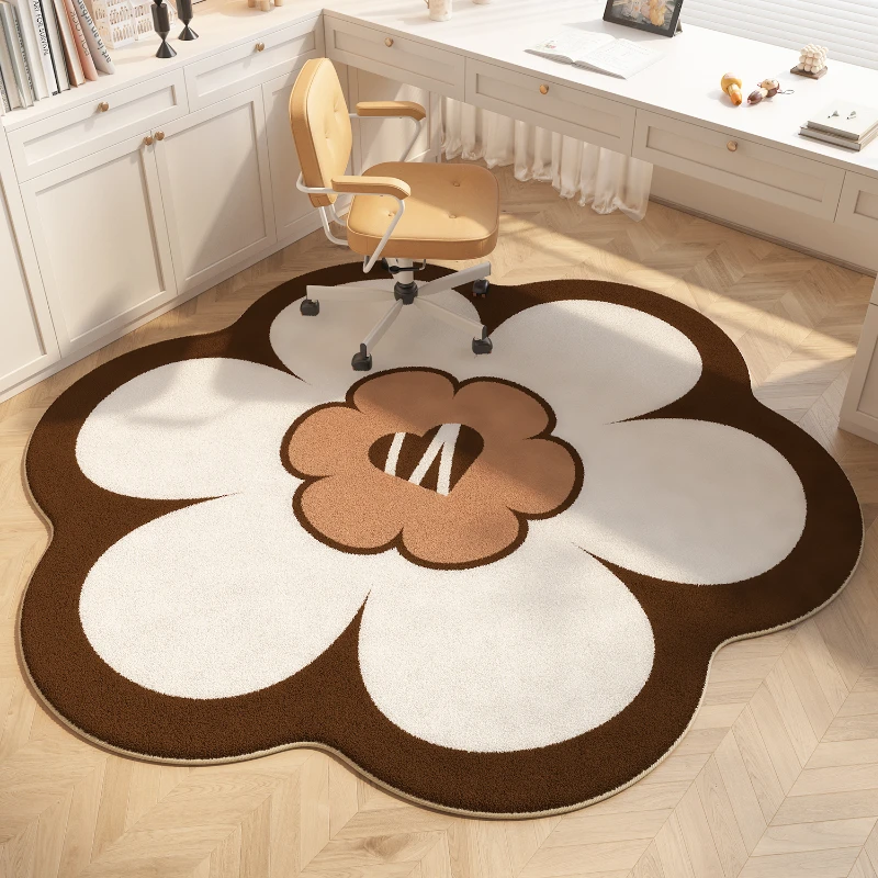 Cute Cartoon Style Bedroom Decor Carpet Home Plush Floor Mat Fluffy Soft Carpets for Living Room Thicken Flower Shape Lounge Rug